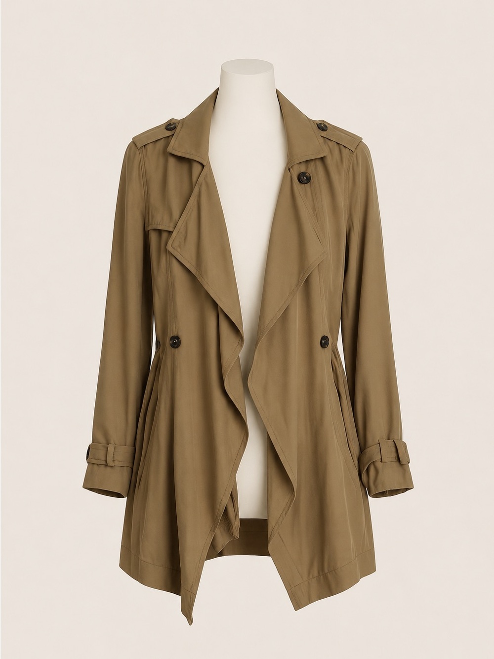 Abercrombie & Fitch New York Lightweight Trench Coat Women’s Small Tan Jacket